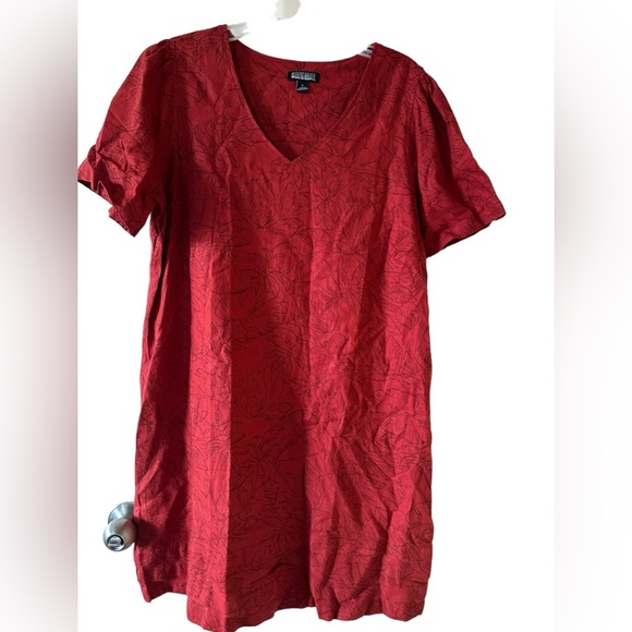 Nicole Miller Ladies' Linen Blend Dress | Red/Orange, Large - Picture 4 of 10